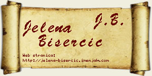 Jelena Biserčić vizit kartica